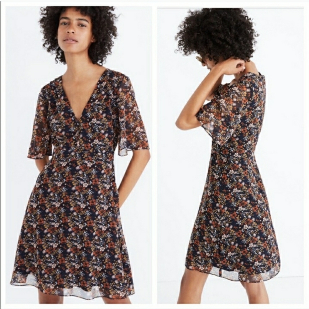 Madewell | Orchard Flutter Sleeve Dress